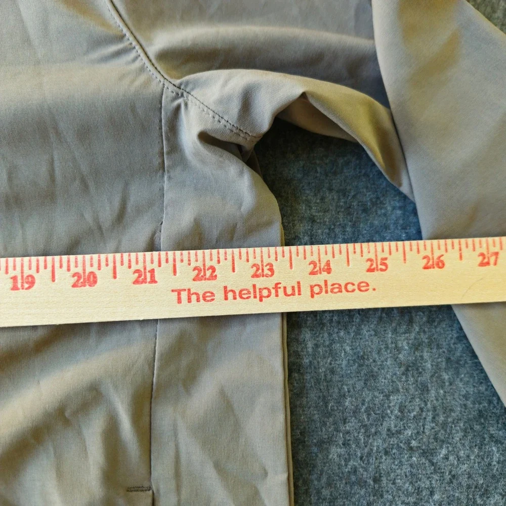 LEG3ND Tan Full Zip Performance Jacket Sz L Packable Windbreaker Running Stretch